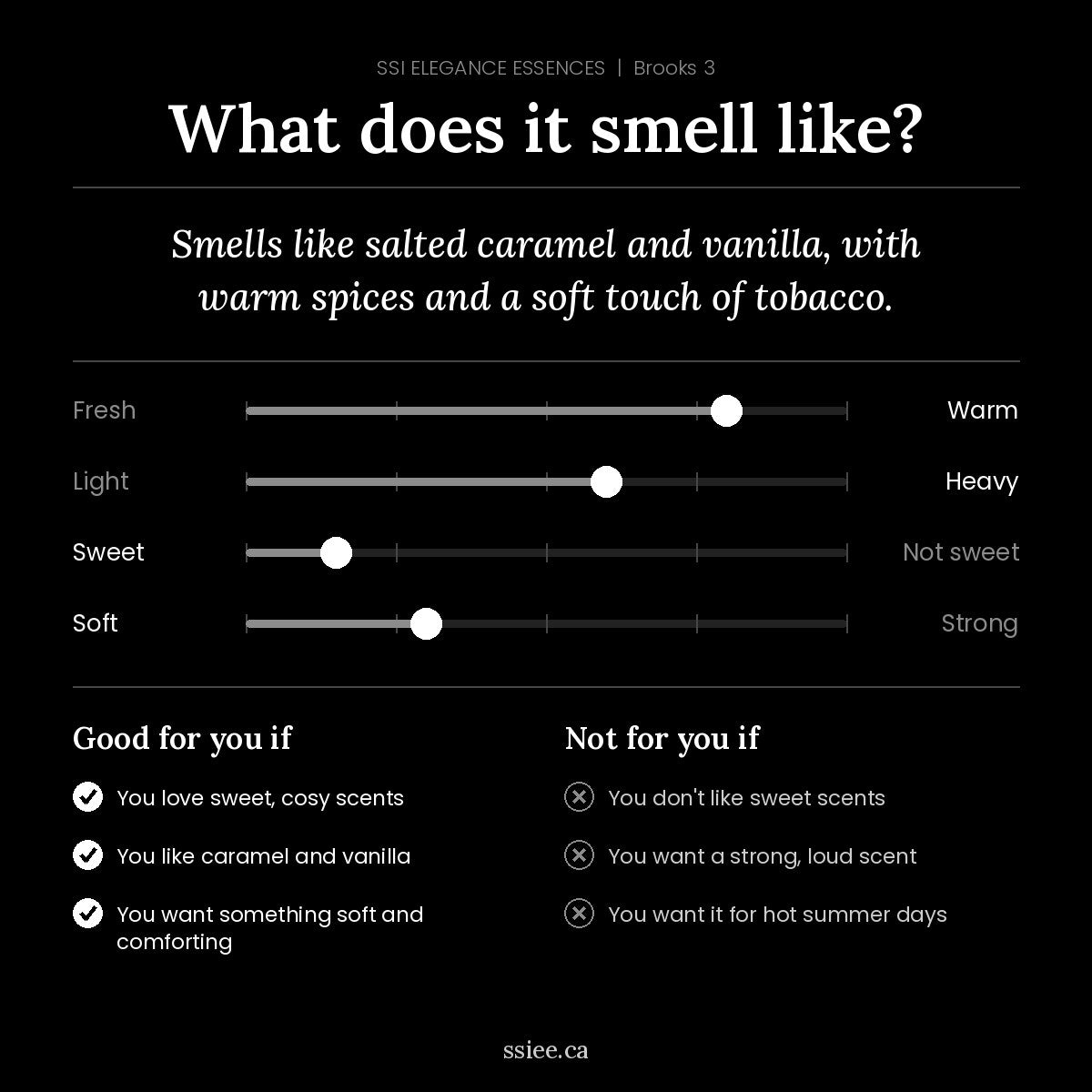 What does Brooks 3 smell like