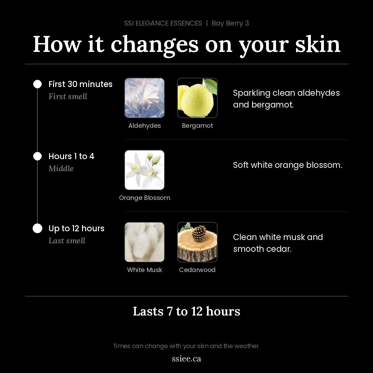 How Bay Berry 3 changes on your skin