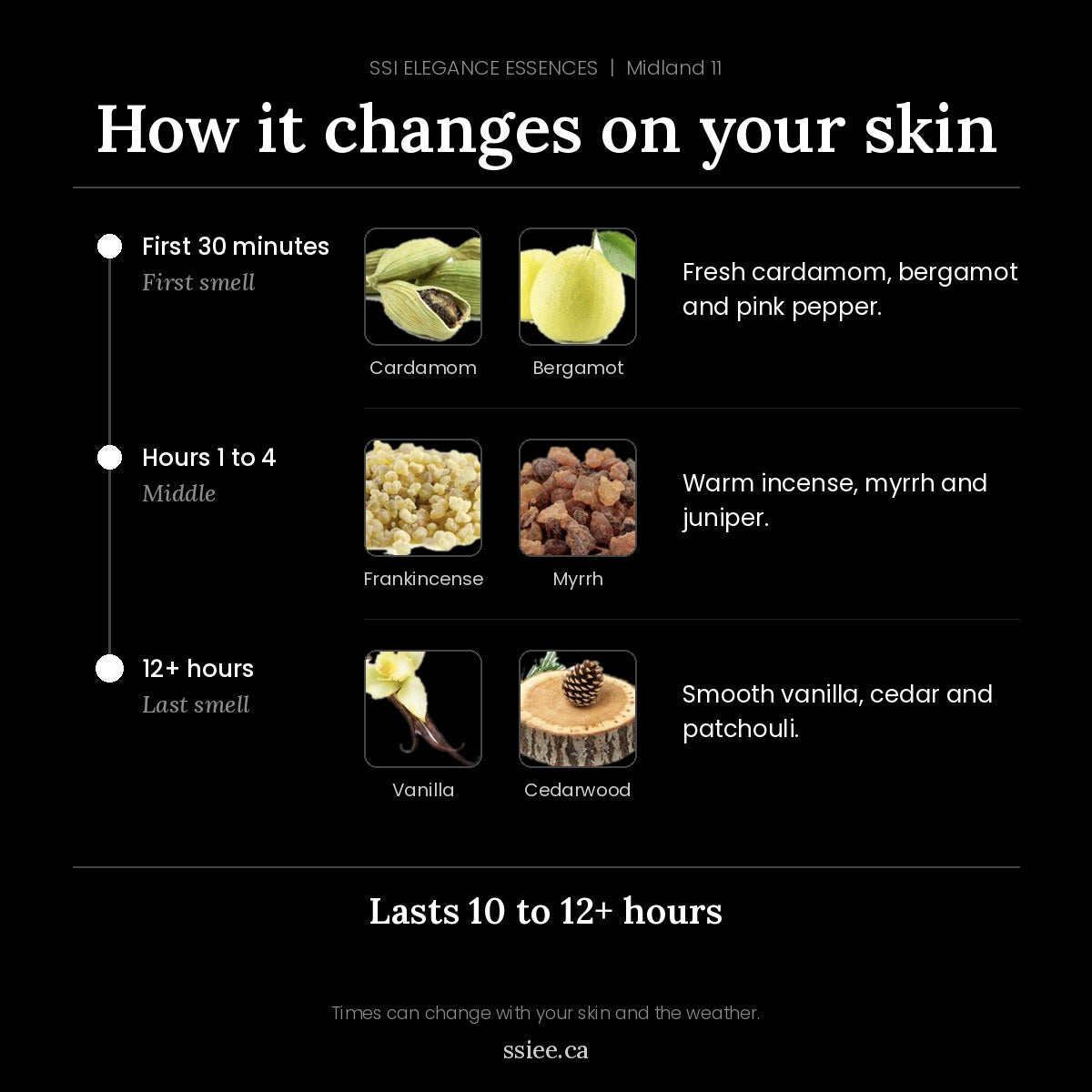 How Midland 11 changes on your skin